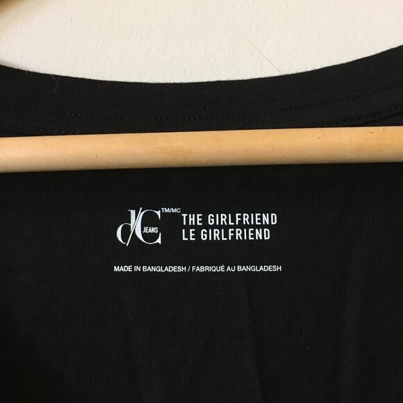 D/C Jeans Modern Black Jersey Sleevele Girlfriend Shirt - Picture 7 of 12